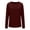 Wine, variant on Casual Long Sleeve Tops for Women Solid Color Basic Shirts Round Neck Tunic Blouses Fall Winter Clothes