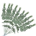 thumbnail image 3 of Hojas de plantas artificiales Ceremonia de banquete de boda Hoja de PVC falsa Decoración de plantas de oficina en casa, Verde 10 Piezas sidaley HA6615-01B, 3 of 6