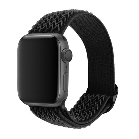 Adjustable Nylon Sport Bands for Apple Watch Bands 42mm 44mm 45mm 49mm with Metal Buckle, Quick Release Watch Straps for Men and Women for iWatch Ultra SE Series 9 8/7/6/5/4/3/2/1, Black
