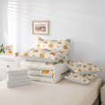 thumbnail image 6 of Manfei Lovely Capybara 7pcs Queen Bedding,Cute Orange Bedding Comforter Set Queen,Brown,Light Gray Reversible, 6 of 7