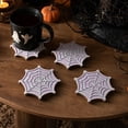 thumbnail image 7 of Home Decorations, Halloween, Decor, Web Shaped Set of 4 Solid Wood Insulated Coasters, Heat Resistant Anti-Skid Table Surface Protectors, Great Addition to Your Fall Halloween, 7 of 7