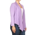 thumbnail image 2 of MOA COLLECTION Women's Plus Size Solid Casual Long Sleeve Drape Front Open Jacket Cardigan, 2 of 4