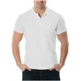 thumbnail image 1 of pstuiky camisetas de hombre, Camiseta de manga corta con cuello redondo y botones a la moda para hombre, informal, transpirable y a juego con el color ropa de hombre m, 1 of 5