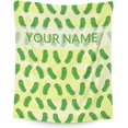 thumbnail image 1 of LHSHID Personalized Pickle Blanket Gifts with Name Text Funny Throw Blanket for Adults Kids Lightweight Plush Soft Cozy Warm Flannel Blankets for Bed Couch, 1 of 7