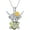 August-Peridot, variant on AOBOCO Highland Cow Pendant Necklace with Heart Birthstone Cow Necklace Gift for Women