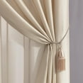 thumbnail image 5 of Chezmoi Collection Royal 4-Piece Jacquard Floral Window Curtain Set, Champagne, 5 of 7