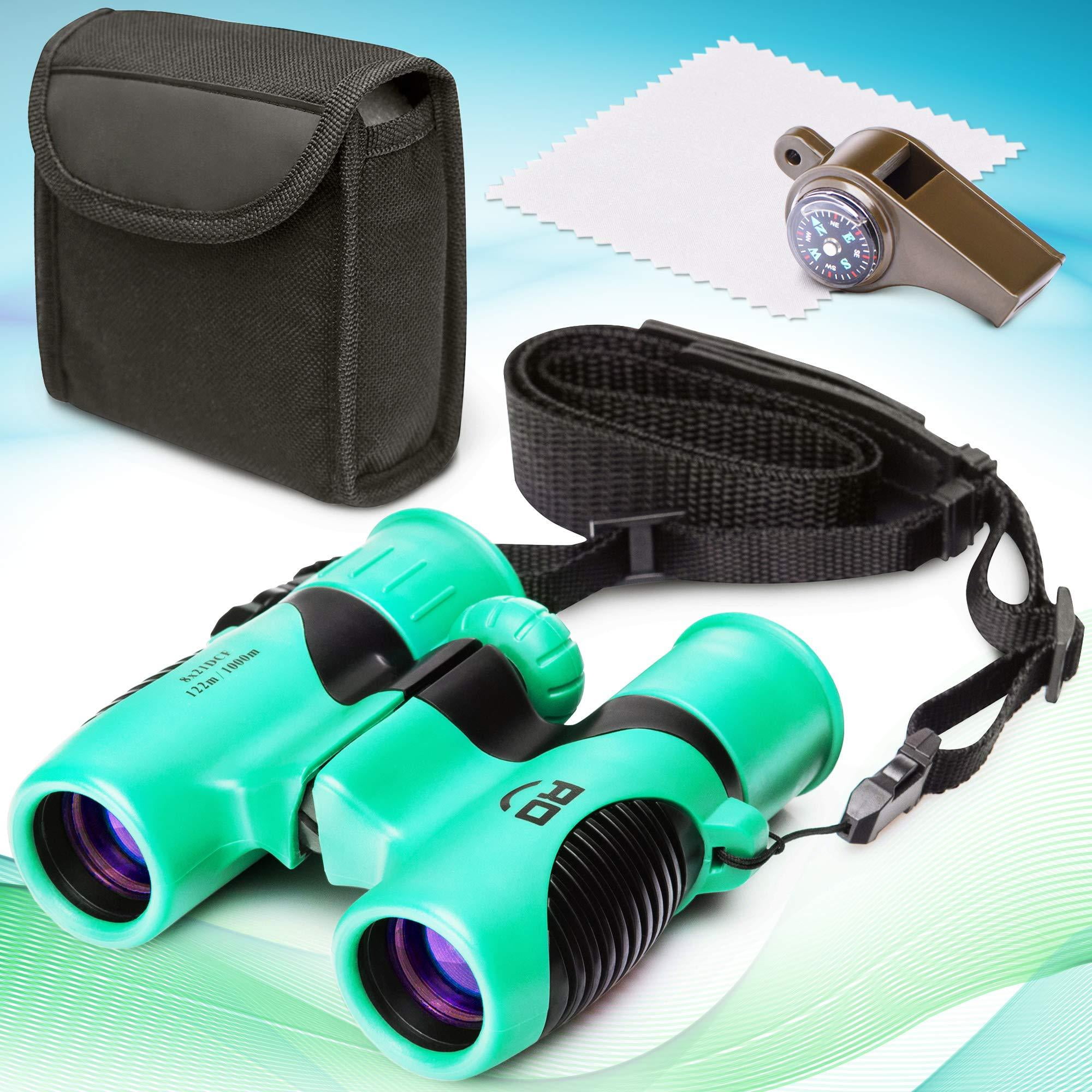 RO Kid Binoculars Compact Toy Set Binoculars for Kids with Compass