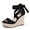 Black, variant on Womens Espadrilles Wedges Sandals Heels Open Toe Tie Lace Up Platform Ankle Strap Summer Dress Shoes