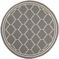 thumbnail image 1 of Safavieh Courtyard Grey Indoor Outdoor Rug - Round 6'7", 1 of 5