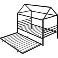 thumbnail image 2 of Twin Size Metal House Shape Platform Bed with Trundle, 2 of 7