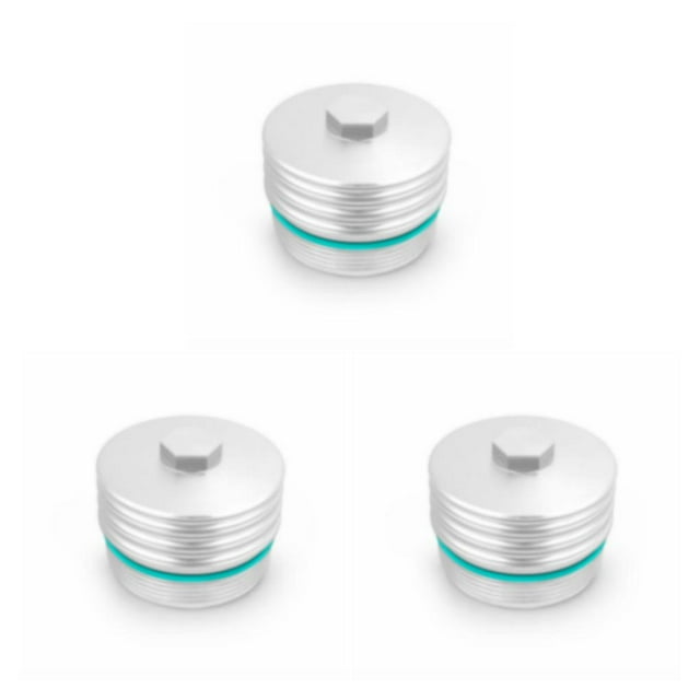 Thinsony Alloy N53 N55 Aluminum Oil Filter Cover - Integrated Processing Good Dissipation Prevent Oil Silver 3Set