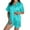 Mint Green, variant on RMGVDSD Silk Pajama Sets Womens 2 Piece Short Sleeve Sleepwear Soft Button Down Loungewear Satin Pjs Shorts Set Cozy Pajamas Sweatsuit Set