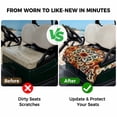 thumbnail image 4 of Golf Cart Seat Covers for 2 Seater, Burnt Orange Green Soft Microfiber Cart Seat Towel Blanket, Vintage Abstract Flowers Absorbent Breathable Non Slip Bench Seats Protector for Golf Course 51"x31", 4 of 9