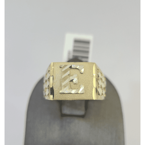 Real 10k Initial E Casual Ring Alphabet Yellow Gold 10kt Genuine All Sizes (Ring Sizes (in):6;)