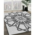 thumbnail image 2 of Ahgly Company Indoor Round Patterned Gray Novelty Area Rugs, 3' Round, 2 of 6