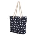 thumbnail image 2 of Premium Large Stallion Horse Print Cotton Canvas Tote Shoulder Bag Handbag Black, 2 of 4