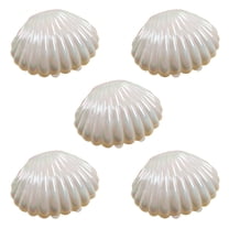 Xinwanna Sea Shell Candy Box Mermaid Shell Treat Container Plastic Chocolate Box Jewelry Holder for Wedding Birthday Shower Decoration (White, 5pcs)