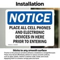 thumbnail image 3 of (2 Pack) Place All Cell Phones And Electronic Devices OSHA Notice Sign, 3 of 7