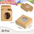 thumbnail image 2 of 20 Piezas de Cajas de Jabón de Kraft, 3" x 3" x 1.2" Cajas Mini de Kraft con Ventana Transparente para Empaque de Golosinas (Marrón), 2 of 6