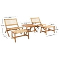 thumbnail image 6 of SAFAVIEH Casella Outdoor Patio 5 Piece Conversation Set, Natural/Light Brown, 6 of 7