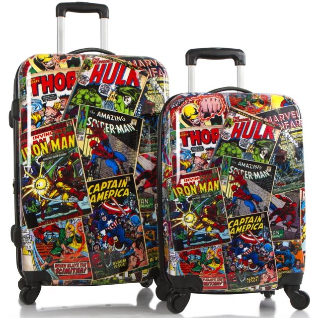 Marvel Young Adult Luggage Set Spinner Suitcase 2 Pcs Set - 26 Inch, 21 Inch