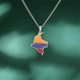 thumbnail image 4 of Enamel Colombia Map Necklace Women Men Stainless Steel Trendy Colombiana Flag Pendant Chains Ethnic Jewelry Gifts, 4 of 5