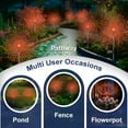thumbnail image 5 of Solar Garden Lights Outdoor, 2 Pack 120 LED Twinkling Firework Lights Decorative with 2 Modes, Outdoor Waterproof Solar Starburst Light for Outside Yard Pathway Garden Decor, Orange, 5 of 12