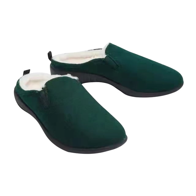 Pantuflas de algodón de felpa de invierno Sandalias de pareja de talla grande para mujer más zapatos de algodón de terciopelo para mantener el calor Wmkox8yii hj789