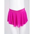 thumbnail image 5 of Haitryli Kids Girls Athletic Dance Skirt Glittery Rhinestones Gymnastics Ice Skating Builtins Swirl Flow Skirt Hot Pink 14, 5 of 7
