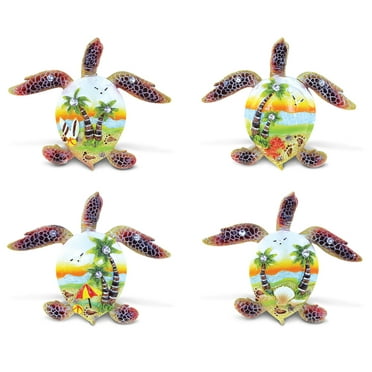 Cota Global Sea Turtle Refrigerator Sunset Beach Magnets Set of 4