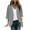 Gray, variant on Women Cardigans Fall Solid Color 3/4 Sleeve Eyelet Blouses Casual Lightweight Open Front Outwears Jacket