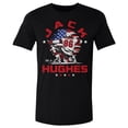 thumbnail image 2 of Men's 500 Level Jack Hughes Black US Men's Hockey Flag T-Shirt, 2 of 3