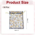 thumbnail image 2 of Uxcell Organza Bag, Sheer Flower Heart Mesh Bags Drawstring Gift Bags Bulk Party Favor Bag Jewelry Pouches Blue-Gold 5" x 7", 2 of 6