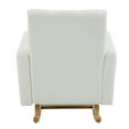 thumbnail image 2 of YIYADO Rocking Chair in Teddy Velvet with Pillow, Cream White High-Back Accent Chair for Living Room, Nursery & Bedroom, 2 of 7