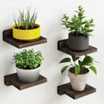 thumbnail image 2 of 4-Pack Small Floating Shelves for Wall, Wood Shelf 5 Inch Display Ledges Room Decor, Mini with 2 Types of Installation, 2 of 9