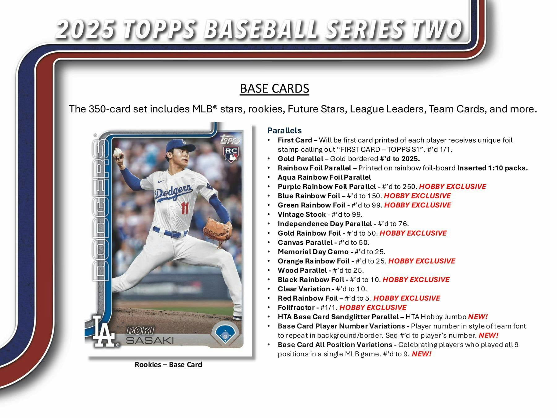 Topps 2025 Baseball Series 2 Hobby Jumbo Box, 3 Hits, 1 Autograph
