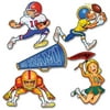 Club Pack of 24 Multi-Colored Football Player Sports Themed Cutout Party Decorations 19.5"