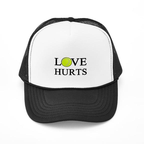 CafePress - Love Hurts (Light) - Trucker Hat - Polyester Foam Front and Nylon Mesh Weave Back