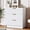 White, variant on Anoncndin 3 Drawer Dresser for Bedroom - 30" Tall Nightstand Vertical Modern Fluted Chest of Drawers with Golden Metal Handles, Multi-Function Home Organizer for Living Room, Entryway, Hallway