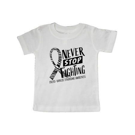

Inktastic Never Stop Fighting Ehlers-Danlos Syndrome Awareness Gift Baby Boy or Baby Girl T-Shirt