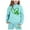 Sky Blue, variant on CHENge Spring Outfit Floral Pant Children's Long Sleeved St. Patrick's Day Printed Hoodie Top Hoodie Pant Set Medium Girl Clothes