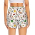 thumbnail image 2 of Lsque Winter Christmas And New Year Deer Printed Women's Running Shorts with Liner Pockets,Elastic Quick Dry Workout Athletic Gym Yoga Shorts,Womens High Waist Shorts-Medium, 2 of 9