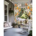thumbnail image 4 of nqOlkjepod Outdoor Curtains for Patio Waterproof, Vintage Orange Outdoor Privacy Panels Grommet, Farmhouse Botanical Plants Leaves Fruit Blackout Outside Curtains for Porch/Cabana 54"x108", 1 Panel, 4 of 8