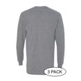 thumbnail image 3 of GILDAN G540 ADULT HEAVY COTTON 5.3 OZ. LONG-SLEEVE T-SHIRT, Graphite Heather, S, Pack Of 3, Mens T-Shirts, 3 of 3