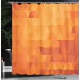 thumbnail image 3 of Cortina de ducha naranja, formas y patrones, juego de decoración de baño de tela con ganchos, 180 cm x 200 cm, naranja quemado, 3 of 4