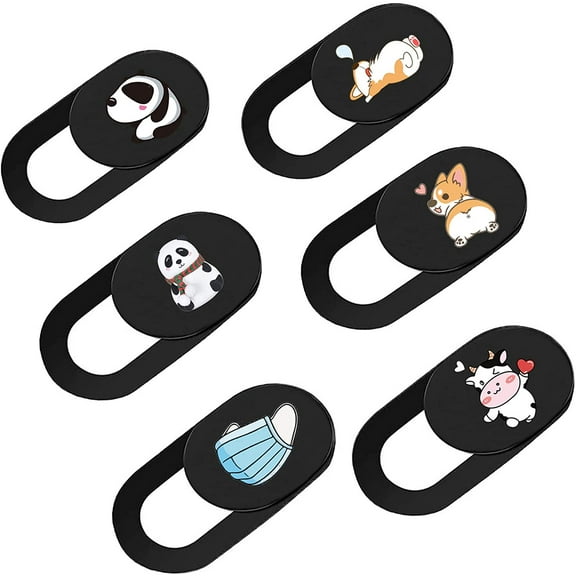 Laptop Camera Cover Slide Cute, Webcam Cover Cute 6 Pack 0.027in Camera Blocker Protect Privacy Sliding Design for Computer/Laptop/Desktop/PC/iMac/MacBook Pro/Mac Mini/Smartphone(Mix