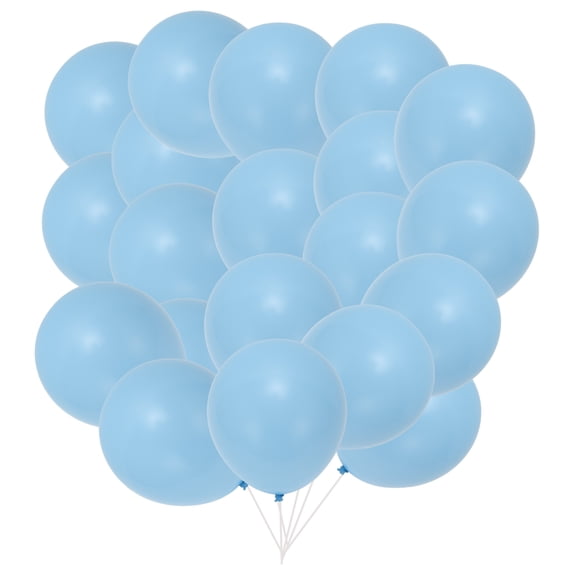 Unique Bargains 20 Pcs Latex Party Balloons 10-inch Round Helium Balloon Light Blue