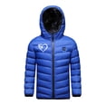 thumbnail image 2 of Zwiiyzr 4-15Y Kids Teens Unisex Heated Jacket Usb Intelligent Constant Temperature Heated Windproof Plus Size Coat For Children Winter 3 Heated Jacket Coat Blue, 2 of 6