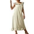 thumbnail image 2 of Kureaily Women's Imitation Silk Nightgown With Oversized Ice Silk Nightgown Soft Pajamas Dress, 2 of 5