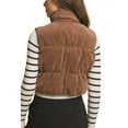 thumbnail image 2 of Love Tree Women's Juniors Soft Corduroy Puffer Vest (Cocoa, Medium), 2 of 3